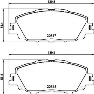 Колодки гальмові дискові передні Toyota Corolla (E21) (19-) NISSHINB Nisshinbo NP1176 (фото 1)