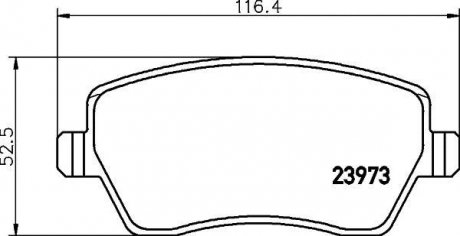 Колодки тормозные дисковые передние Renault Duster, Dokker, Logan, Kangoo 1.5, 1.6 (08-) Nisshinbo NP2010 (фото 1)