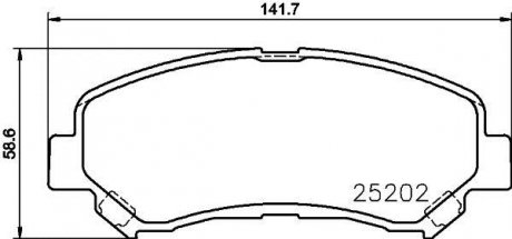 Колодки гальмові дискові передні Nissan Qashqai, X-Trail 1.6, 2.0, 2.5 (07-) Nisshinbo NP2048