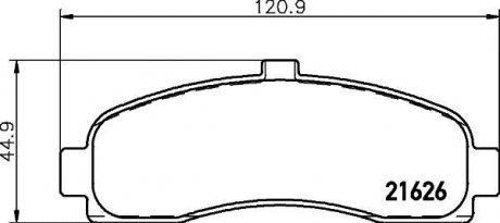 Колодки тормозные дисковые передние Nissan Micra II 1.0, 1.3, 1.5 (92-03) Nisshinbo NP2067