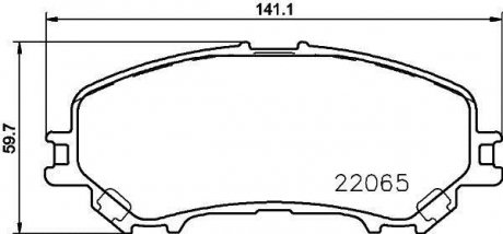 Колодки тормозные дисковые передние Renault Kadjar (15-) Nisshinbo NP2074 (фото 1)