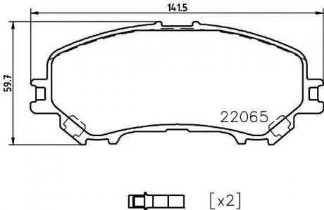 Колодки тормозные NISSAN X-Trail T32 "F "14>> Nisshinbo NP2078