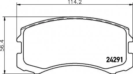 Колодки тормозные дисковые передние Mitsubishi Lancer 1.3, 1.6 (03-) Nisshinbo NP3005