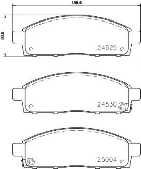 Колодки тормозные дисковые передние Strong Ceramic Mitsubishi L200 2.5 (05-) (NP Nisshinbo NP3016SC