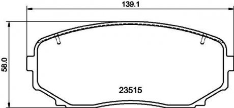 Колодки гальмові дискові передні Mitsubishi Pajero Sport III KS_ (15-) (NP303 Nisshinbo NP3037SC (фото 1)