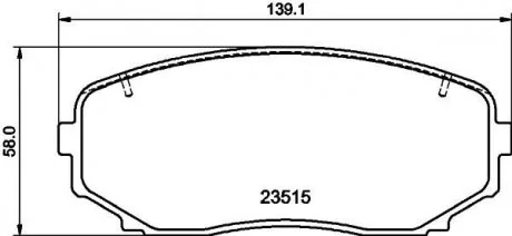 Колодки гальмові дискові передні Mitsubishi Pajero Sport III KS_ (15-) (NP303 Nisshinbo NP3037SC