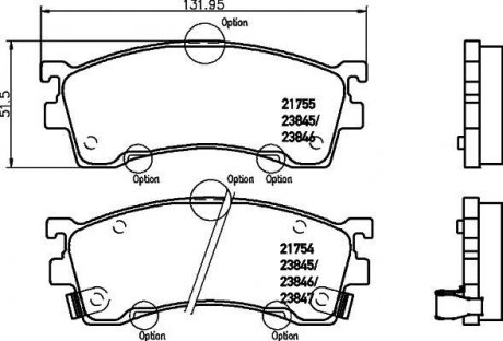 Колодки гальмові дискові передні Mazda 626 1.6, 1.8 2.0 (91-97) Nisshinbo NP5003 (фото 1)