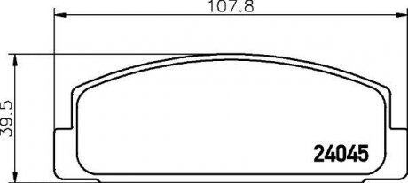 Колодки тормозные дисковые задние Mazda 626 1.8, 2.0 (97-02) Nisshinbo NP5011 (фото 1)