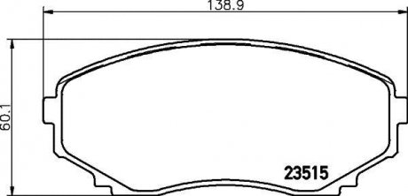 Колодки гальмові дискові передні Mazda MPV 2.0, 2.5, 3.0 (99-06) Nisshinbo NP5012 (фото 1)