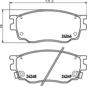 Колодки гальмові дискові передні Mazda 6 1.8, 2.0 (02-07) Nisshinbo NP5013