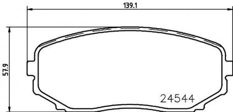 Колодки гальмові дискові передні Mazda CX-7, CX-9 2.2, 2.3, 3.5, 3.7 (06-) Nisshinbo NP5015
