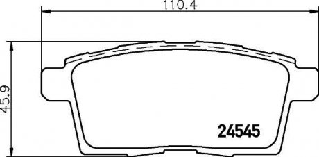 Колодки гальмівні дискові задні Mazda CX-7, CX-9 2.2, 2.3, 3.7 (07-) Nisshinbo NP5024