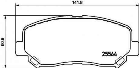 Колодки гальмові дискові передні Mazda CX-5 2.0 2.2 (11-) Nisshinbo NP5042 (фото 1)