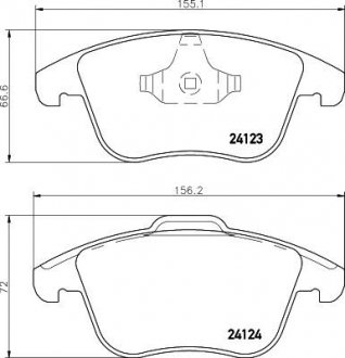 Колодки тормозные дисковые передние Ford Galaxy (06-15)/Mondeo (07-15)/S-Max (06 Nisshinbo NP5077 (фото 1)