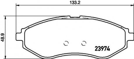 Колодки гальмівні дискові передні Авео Chevroler Aveo T200, 250 1.4, 1.6 (05-) Nisshinbo NP6027 (фото 1)
