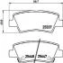 Колодки гальмівні дискові задні Hyundai Accent, i40/Kia Rio/Ssang Yong 1.4, 1.6, 1.7, 2.0 (10-) Nisshinbo NP6036 (фото 1)