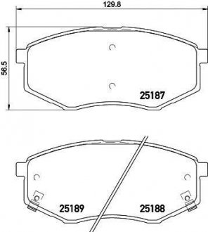 Колодки тормозные дисковые передние Hyundai i20 1.4, 1.6 (10-) Nisshinbo NP6039