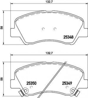 Колодки гальмові дискові передні Hyundai Accent, i20/Kia rio 1.2, 1.4, 1.6 (11-) Nisshinbo NP6041 (фото 1)