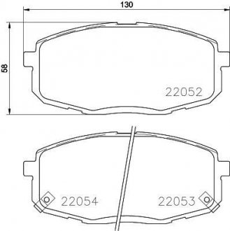 Колодки тормозные дисковые передние Hyundai i30/Kia Cerato 1.4, 1.6, 1.8, 2.0 (07-) Nisshinbo NP6095 (фото 1)