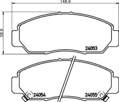 Колодки гальмові дискові передні Honda Accord VII 3.0, 3.5 (07-12), FR-V 1.8, 2.0 (04-) Nisshinbo NP8007