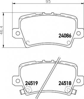 Колодки гальмівні дискові задні Honda Civic VIII 1.4, 1.6, 1.8, 2.0 (05-) Nisshinbo NP8039