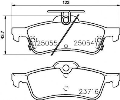 Колодки тормозные дисковые задние Honda Civic IX 1.4, 1.6, 1.8, 2.2 (12-) Nisshinbo NP8041