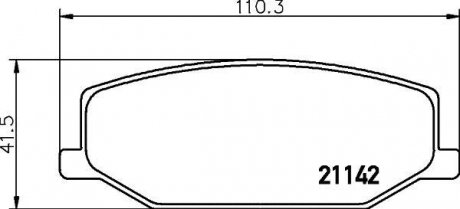 Колодки гальмові дискові передні Suzuki Jimny 1.3 (98-) Nisshinbo NP9006