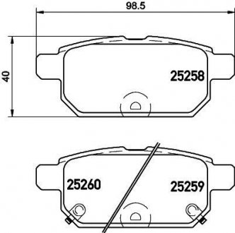 Колодки гальмівні дискові задні Suzuki Swift 1.2, SX-4 1.6 (10-) Nisshinbo NP9016 (фото 1)