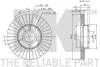 Тормозной диск перед. Seat Alhambra, Ford Galaxy, VW Sharan/T4 1.9TDI 95- NK 204772 (фото 3)