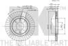 Диск тормозной Citroen Berlingo,Xsara, Peugeot 206,306 NK 209915 (фото 3)