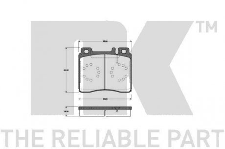 К-кт колодок перед. DB CL-Series (W140)/S-Series (W140)/300-Series (W140)/400-Series (W124)/400-Series (W140)/500-Series (W140)/600-Series (W140) (91-99) NK 223325