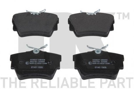 Тормозные колодки дисковые зад. Renault Trafic/Opel Vivaro 06- NK 223627 (фото 1)
