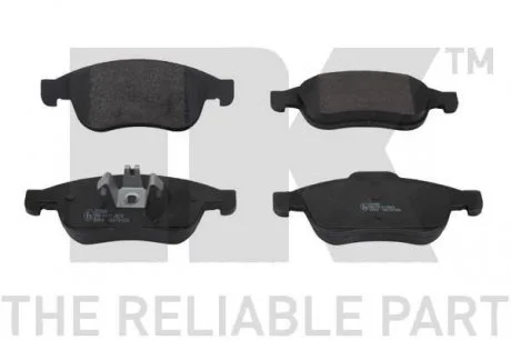 Тормозные колодки дисковые перед. Renault Megane 1.9 dCi 08-/Renault Duster 10- (+ ABS) NK 223969