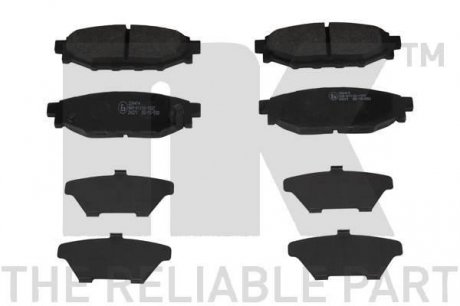 Тормозные колодки дисковые зад. Subaru Legacy IV 2,0/2,5 03- NK 224414 (фото 1)