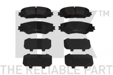 Тормозные колодки дисковые перед. Toyota Auris 1.4D-4D 03/07- NK 224595