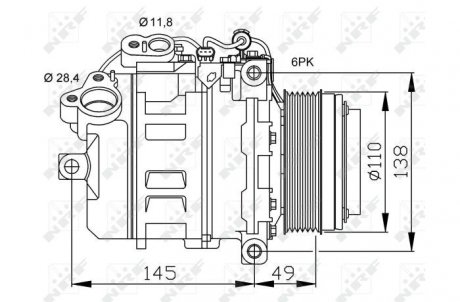 Компресор, кондиціонер NRF 32533
