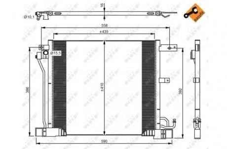 Радиатор кондиционера EASY FIT NRF 350040