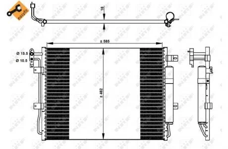Конденсер кондиціонера NRF 350330