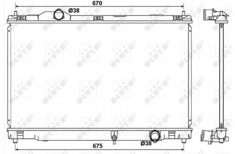 Радіатор охолодження Lexus GX 2005-2011 NRF 53039