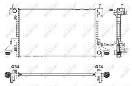 Радіатор системи охолодження NRF 53160 (фото 1)