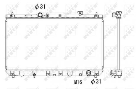 Радиатор охлаждения двигателя (выр-во Nissens) NRF 53307