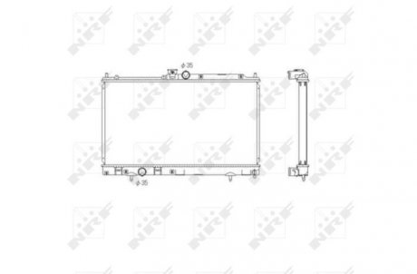 Радиатор, охлаждение двигателя NRF 53591