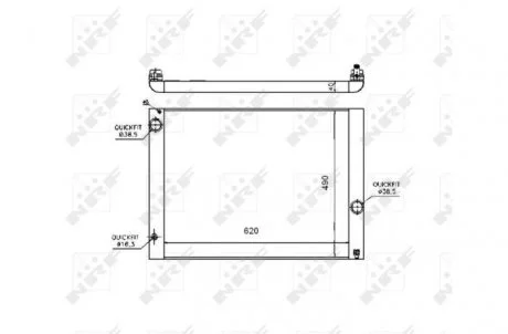 Радиатор, охлаждение двигателя NRF 53724
