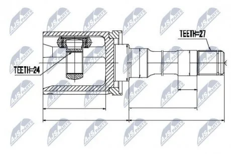 Шарнир равных угловых скоростей Nty NPW-BM-014