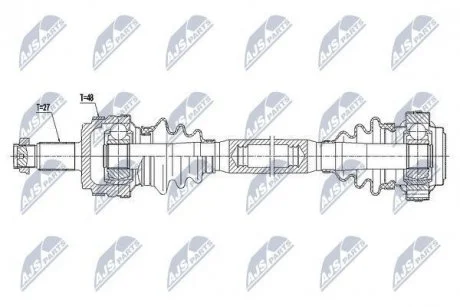 Піввісь Nty NPW-BM-036