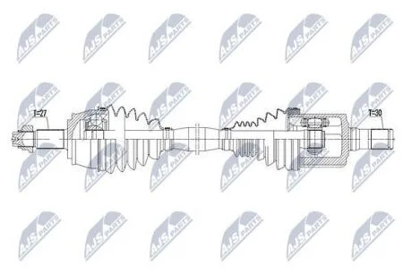 Полуось jeep renegade 1.4t 17- /front,left,atm/ Nty NPWCH042