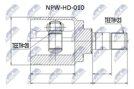 Шрус полуоси Nty NPWHD010