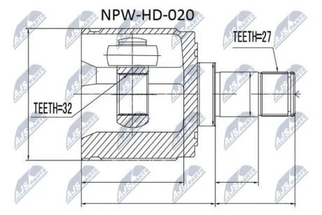 Шрус Nty NPWHD020
