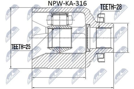 Шрус Nty NPWKA316 (фото 1)