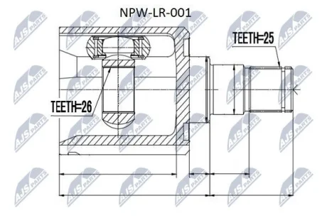 ШРКШ внутр. LAND ROVER FREELANDER I (L314) Nty NPW-LR-001